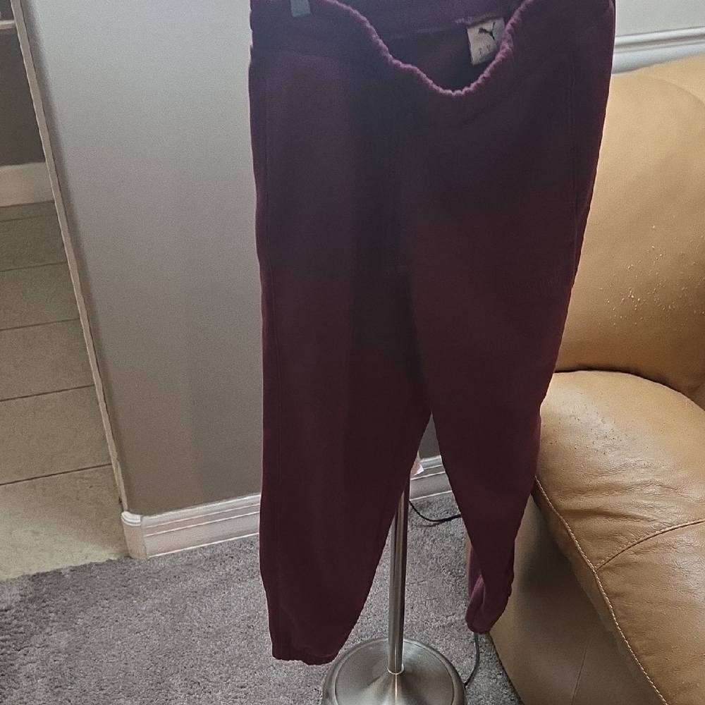 Puma Burgundy Jogger Pants